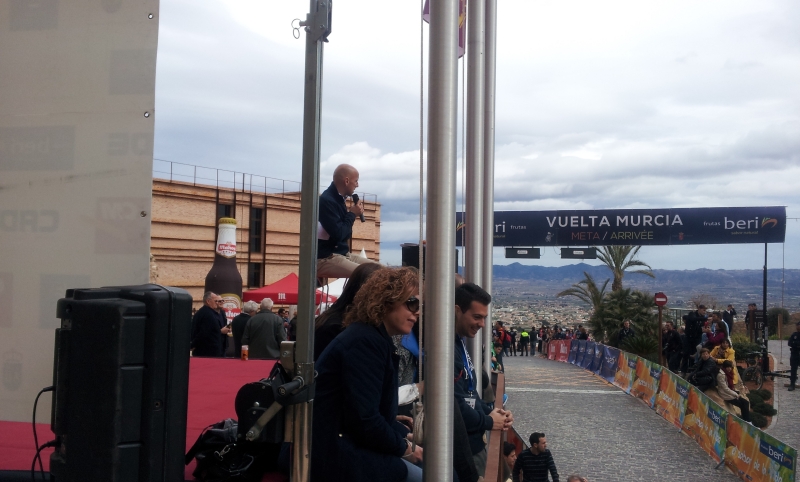 Llegada del pelotón a Lorca 2014